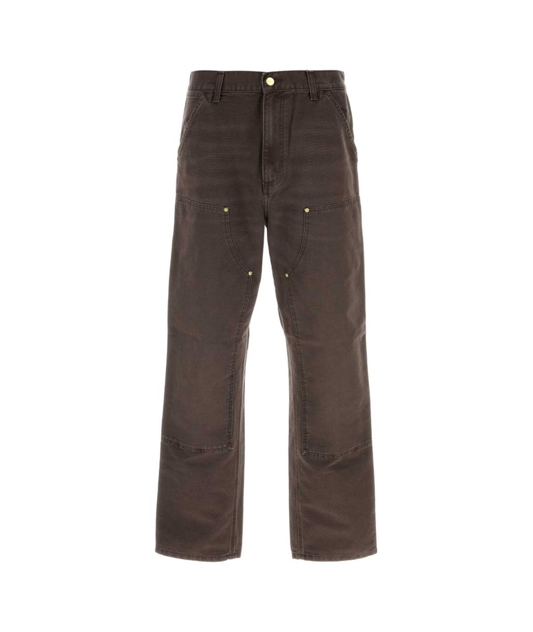 CARHARTT WIP Коричневые хлопковые повседневные брюки, фото 1