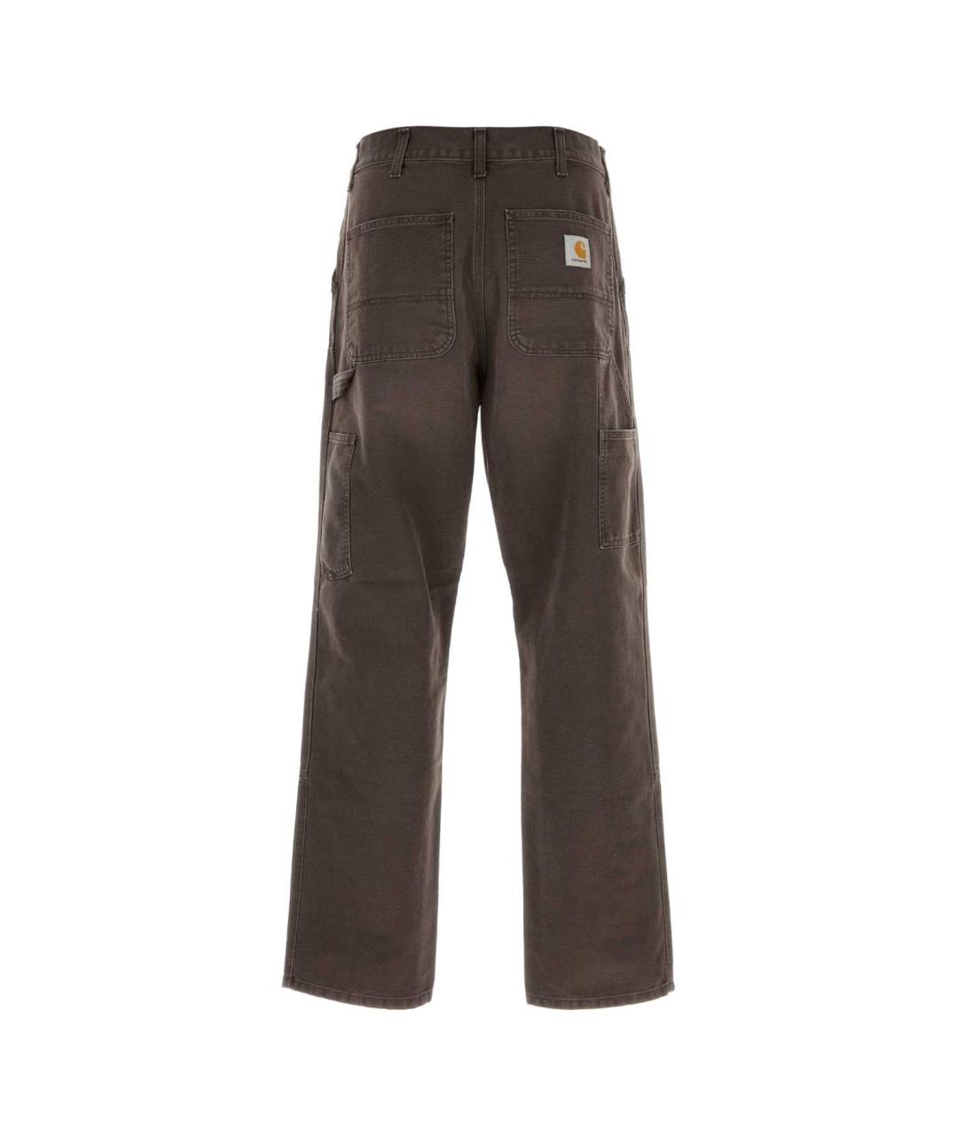 CARHARTT WIP Коричневые хлопковые повседневные брюки, фото 2
