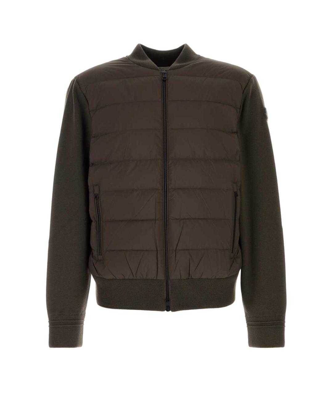 MONCLER Коричневый шерстяной кардиган, фото 1