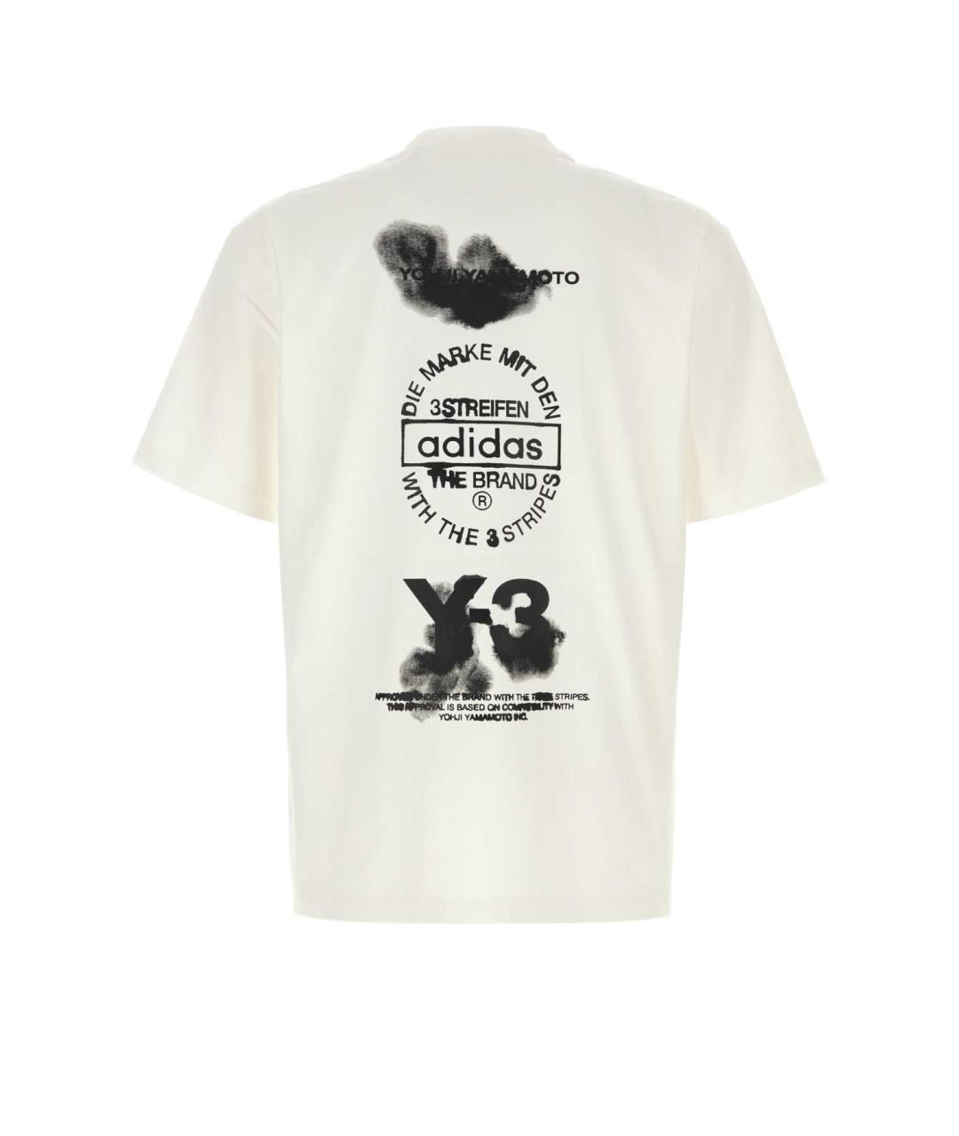 Y-3 Белая хлопковая футболка, фото 2