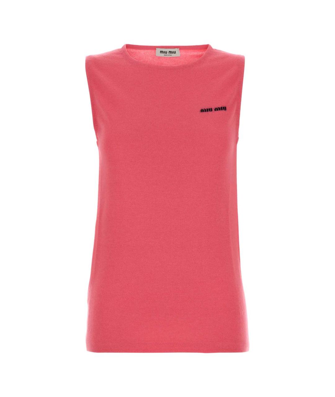 MIU MIU Розовая кашемировая жилетка, фото 1