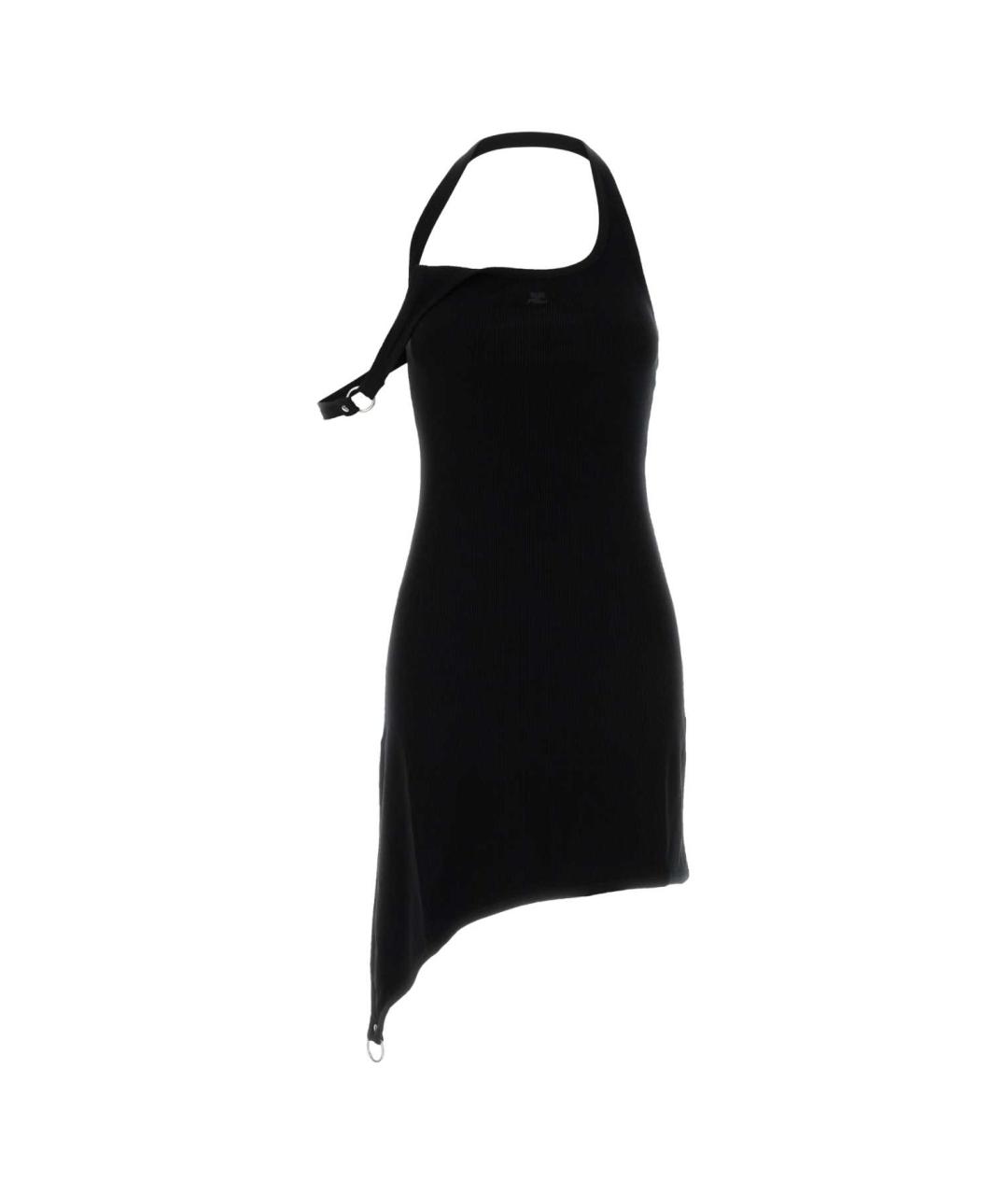 COURREGES Черное вискозное коктейльное платье, фото 1