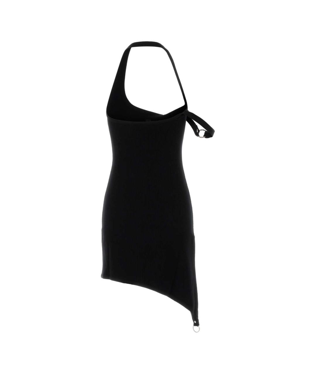 COURREGES Черное вискозное коктейльное платье, фото 2