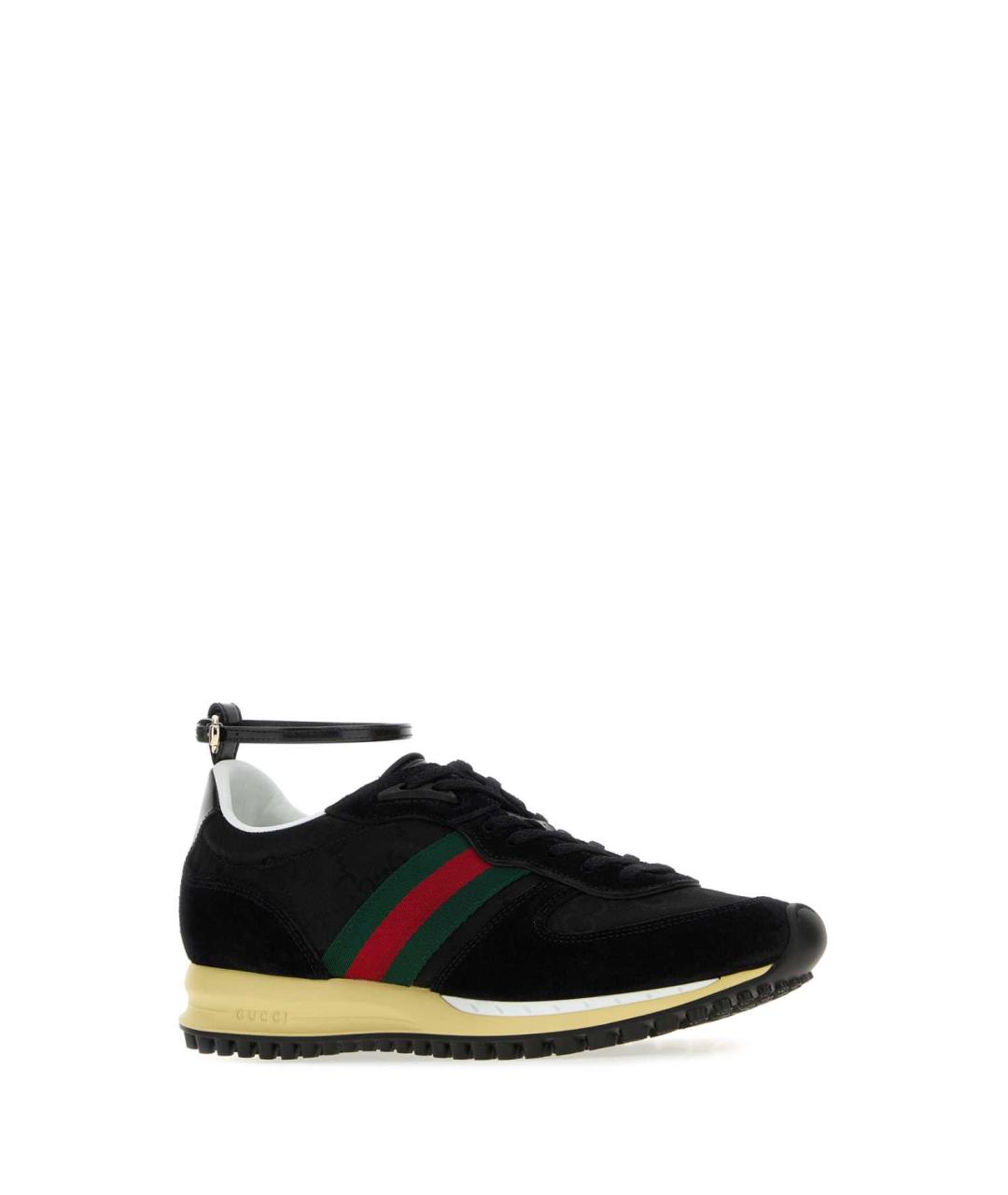 GUCCI Черные кожаные кроссовки, фото 2