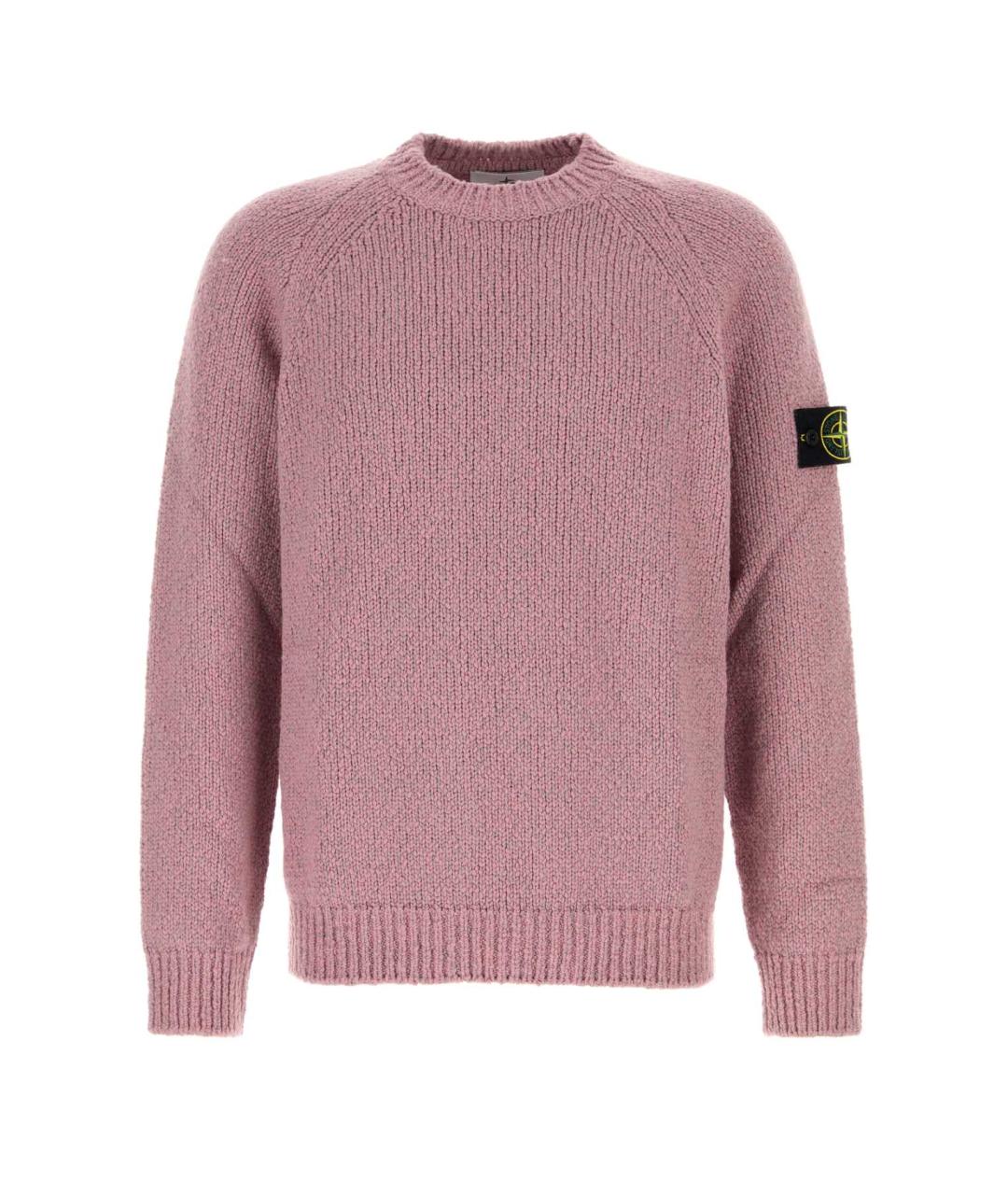 STONE ISLAND Розовый шерстяной джемпер / свитер, фото 1