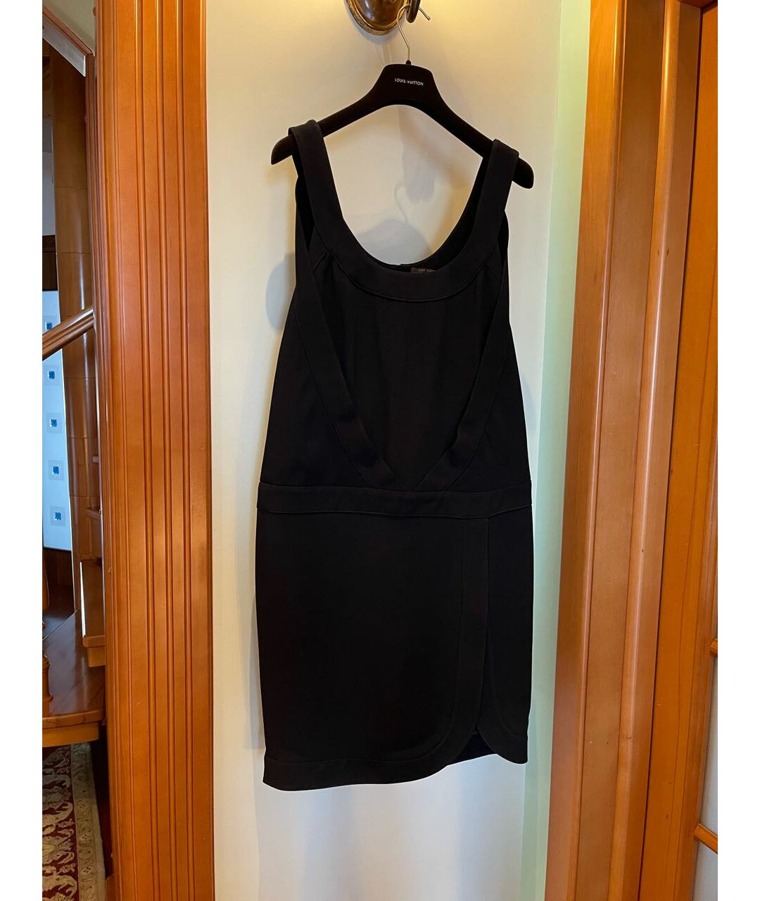 LOUIS VUITTON PRE-OWNED Черное шерстяное повседневное платье, фото 5