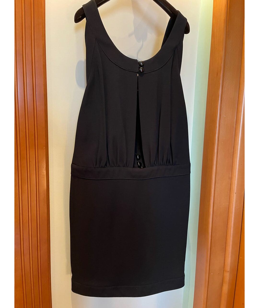 LOUIS VUITTON PRE-OWNED Черное шерстяное повседневное платье, фото 2