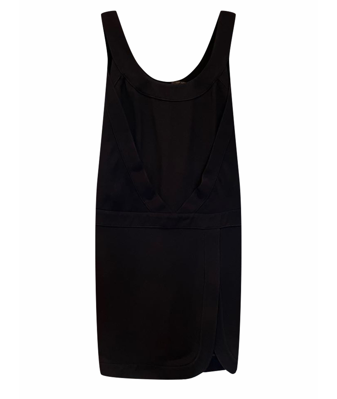LOUIS VUITTON PRE-OWNED Черное шерстяное повседневное платье, фото 1