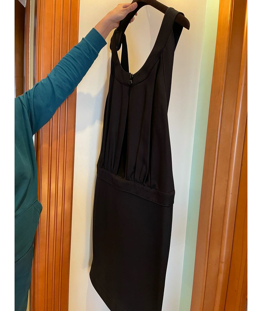 LOUIS VUITTON PRE-OWNED Черное шерстяное повседневное платье, фото 3