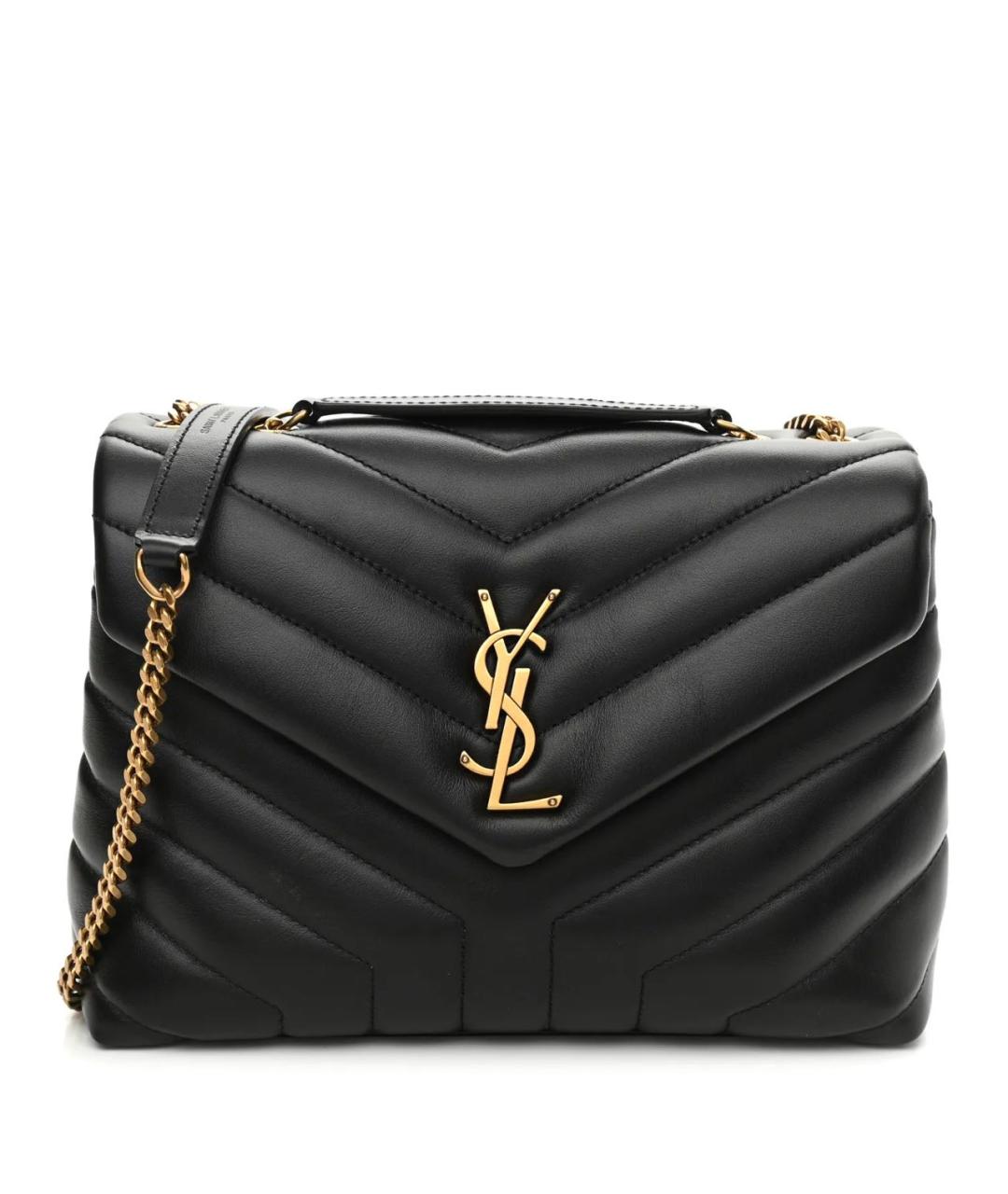 SAINT LAURENT Черная кожаная сумка через плечо, фото 7