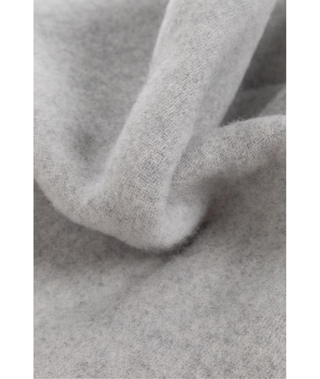 JACQUEMUS Серый шерстяной шарф, фото 3