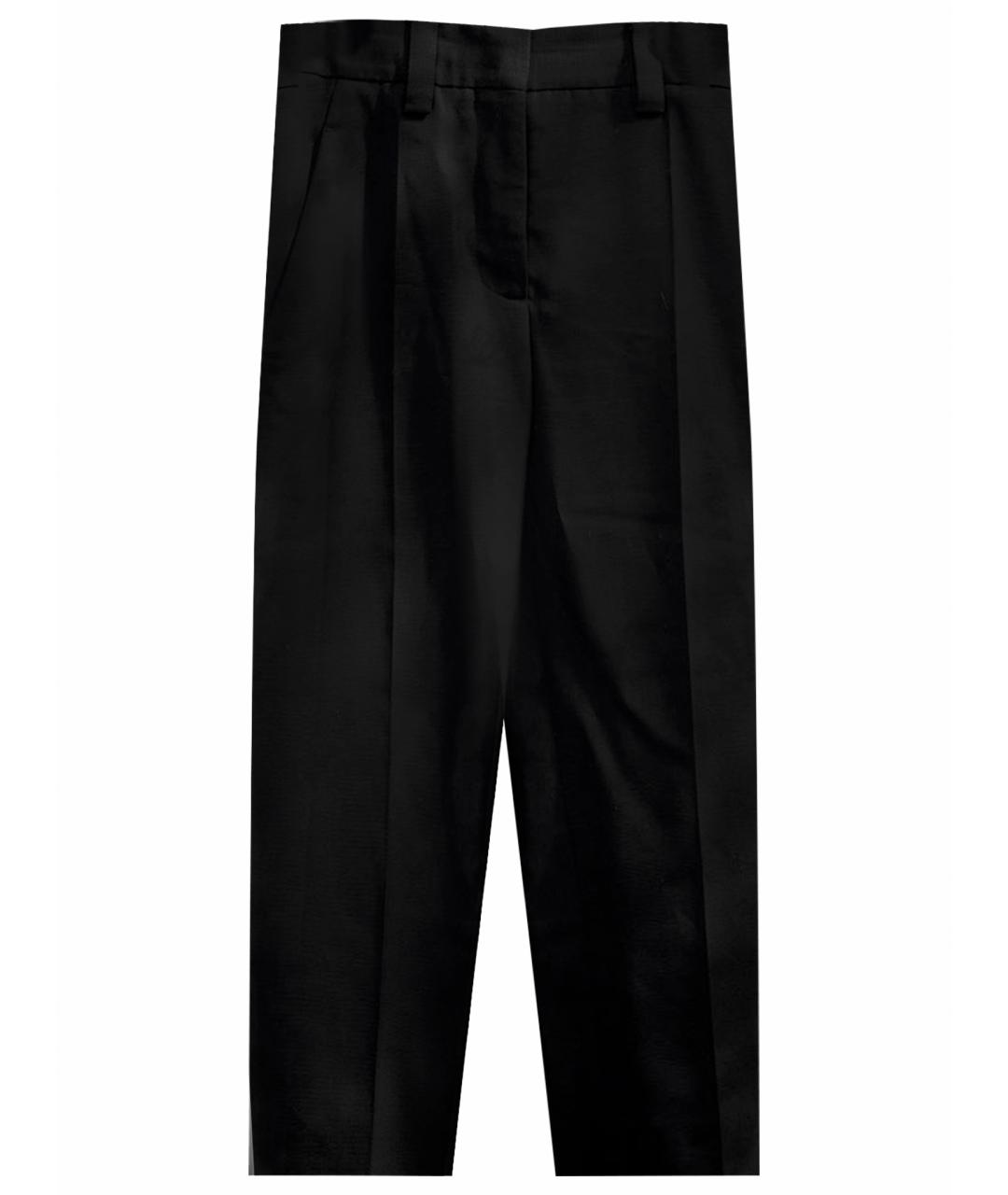 ACNE STUDIOS Черные шерстяные прямые брюки, фото 1