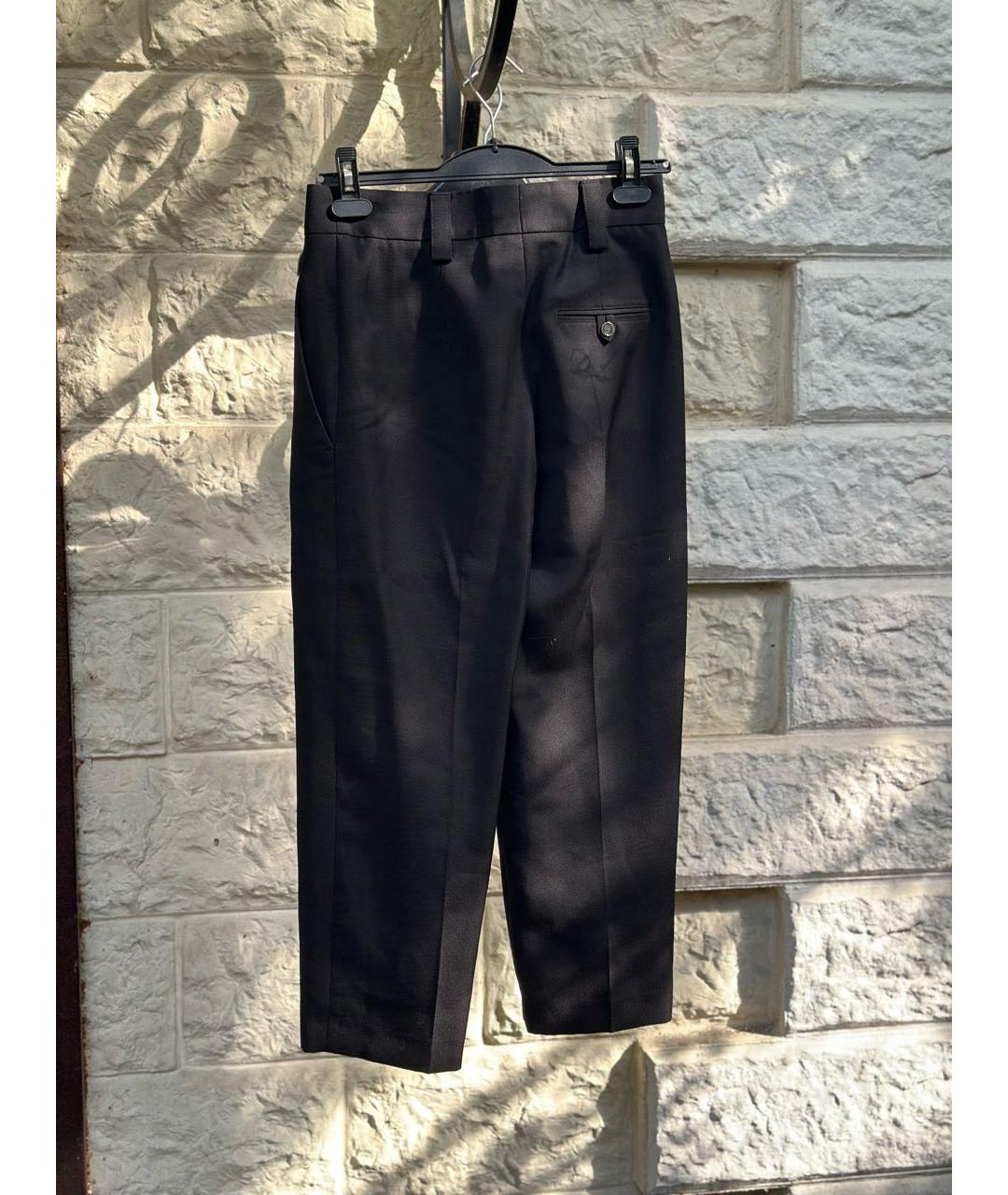 ACNE STUDIOS Черные шерстяные прямые брюки, фото 2