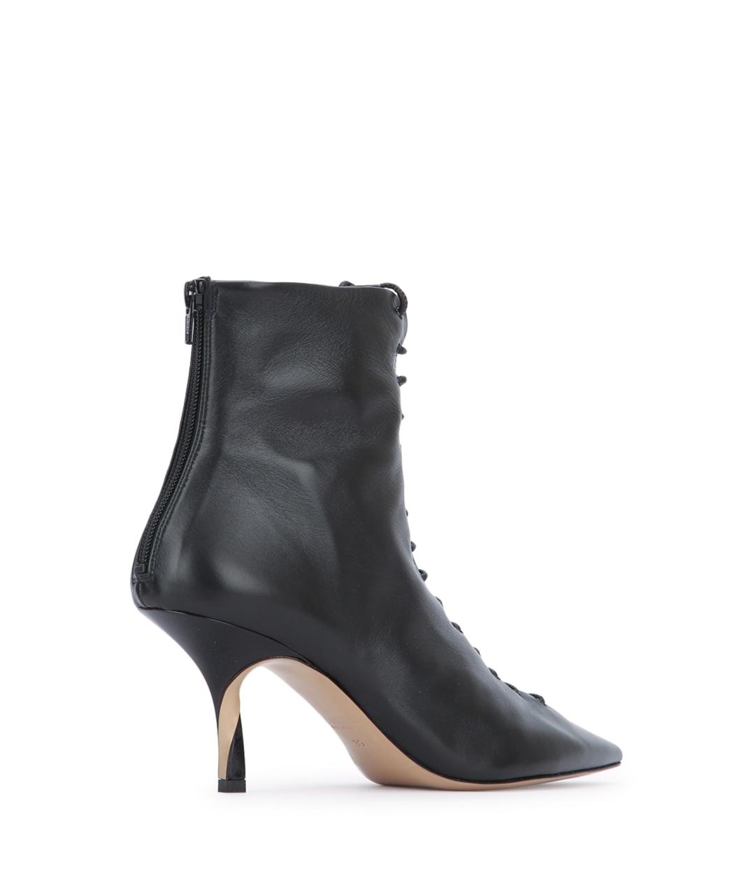 JACQUEMUS Черные кожаные ботильоны, фото 3