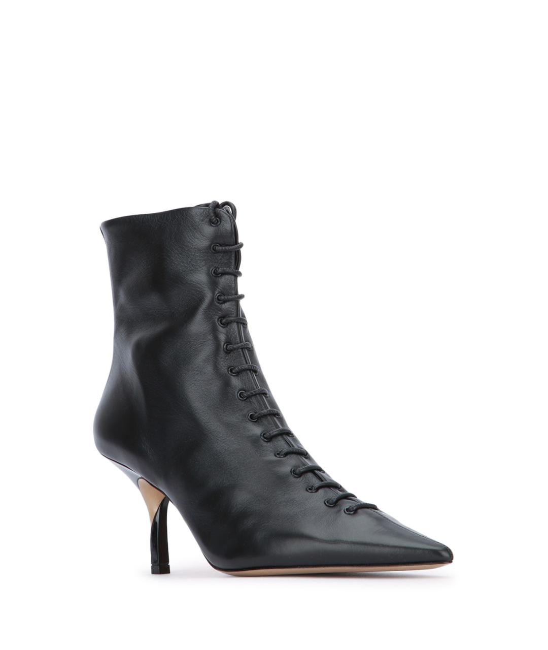 JACQUEMUS Черные кожаные ботильоны, фото 2