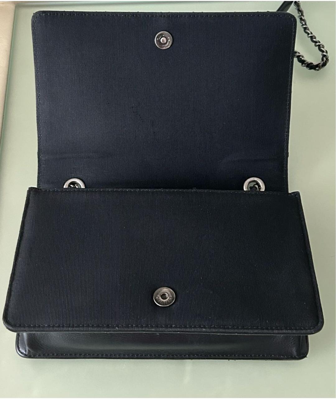 CHANEL Черная кожаная сумка через плечо, фото 7