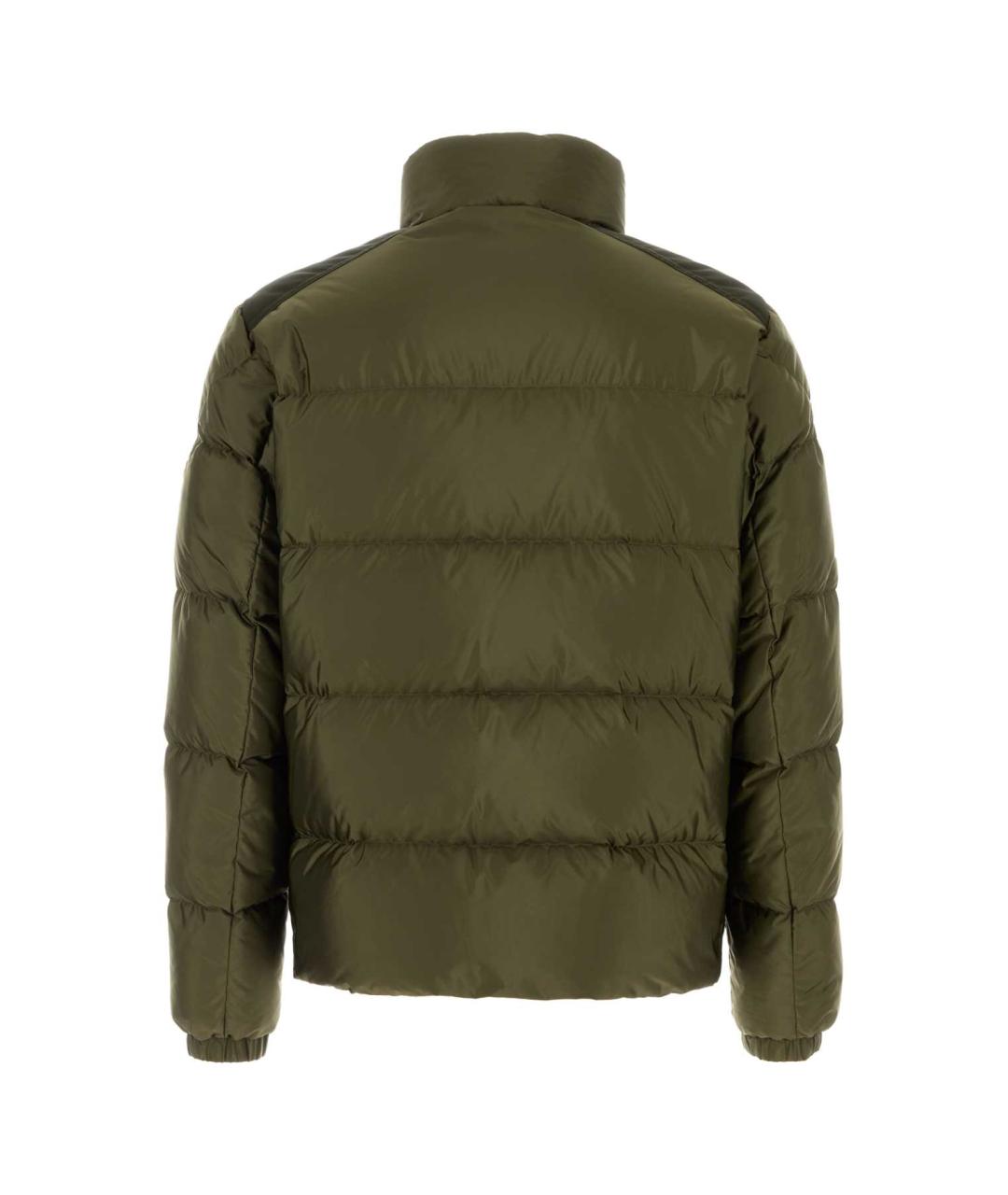 MONCLER Зеленый полиэстеровый пуховик, фото 2