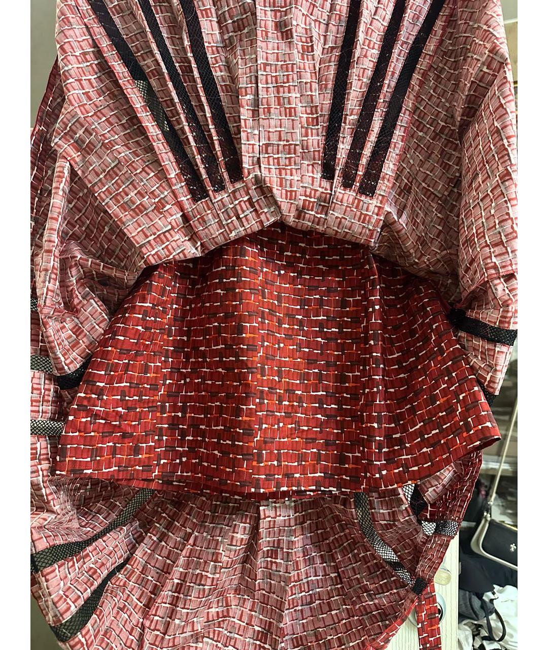 BOTTEGA VENETA Красное хлопковое повседневное платье, фото 5