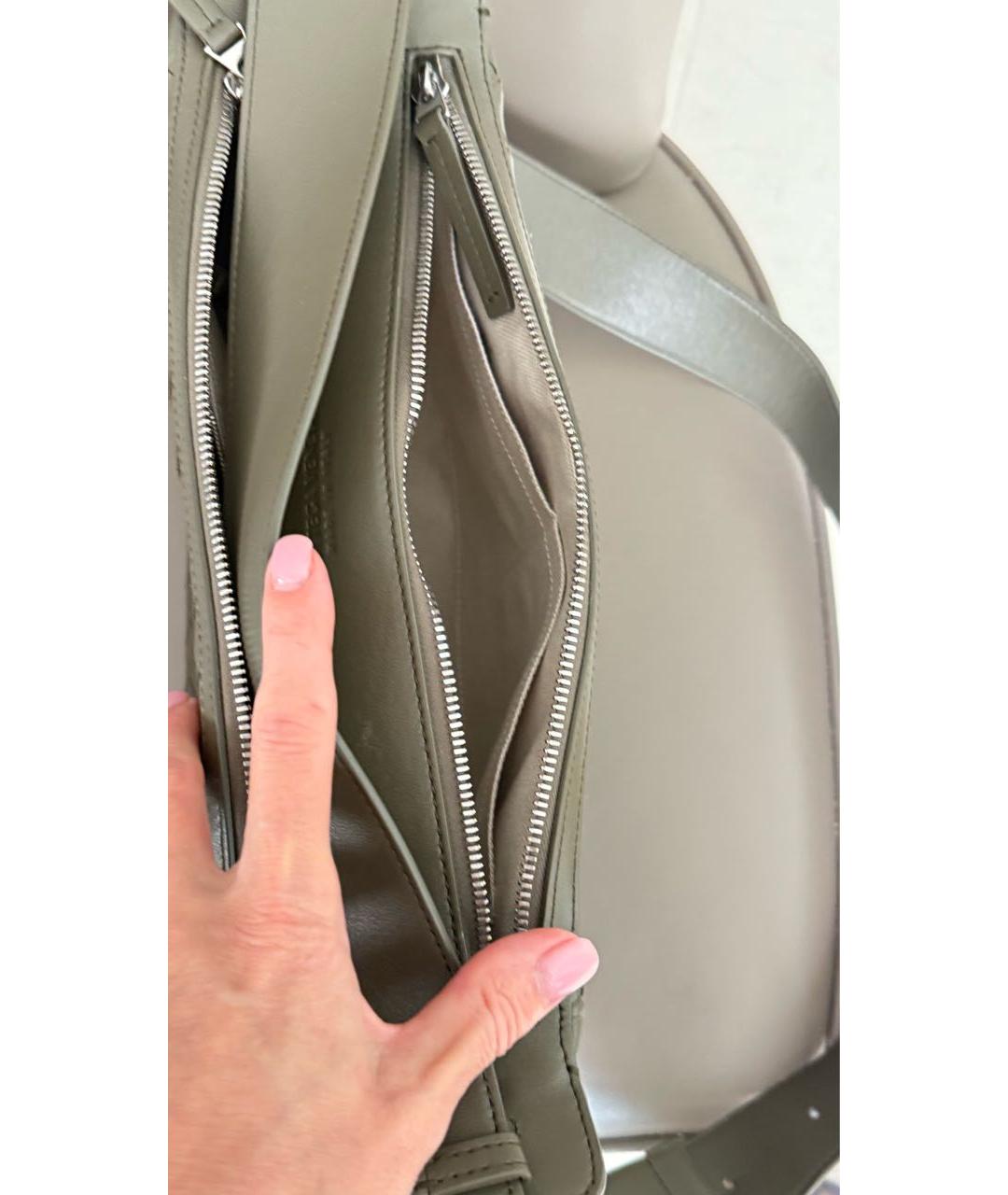 BOTTEGA VENETA Горчичная кожаная сумка на плечо, фото 5