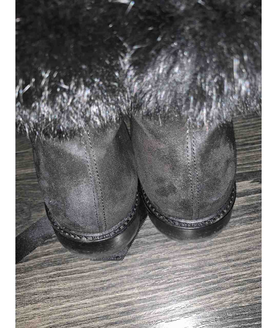 SAINT LAURENT Черные замшевые ботинки, фото 2