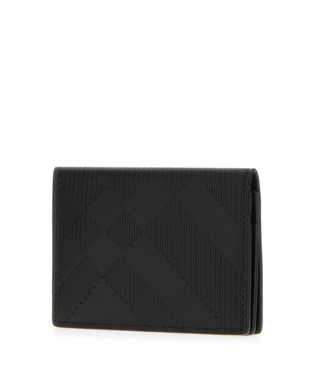 BURBERRY Черный кожаный кошелек, фото 2