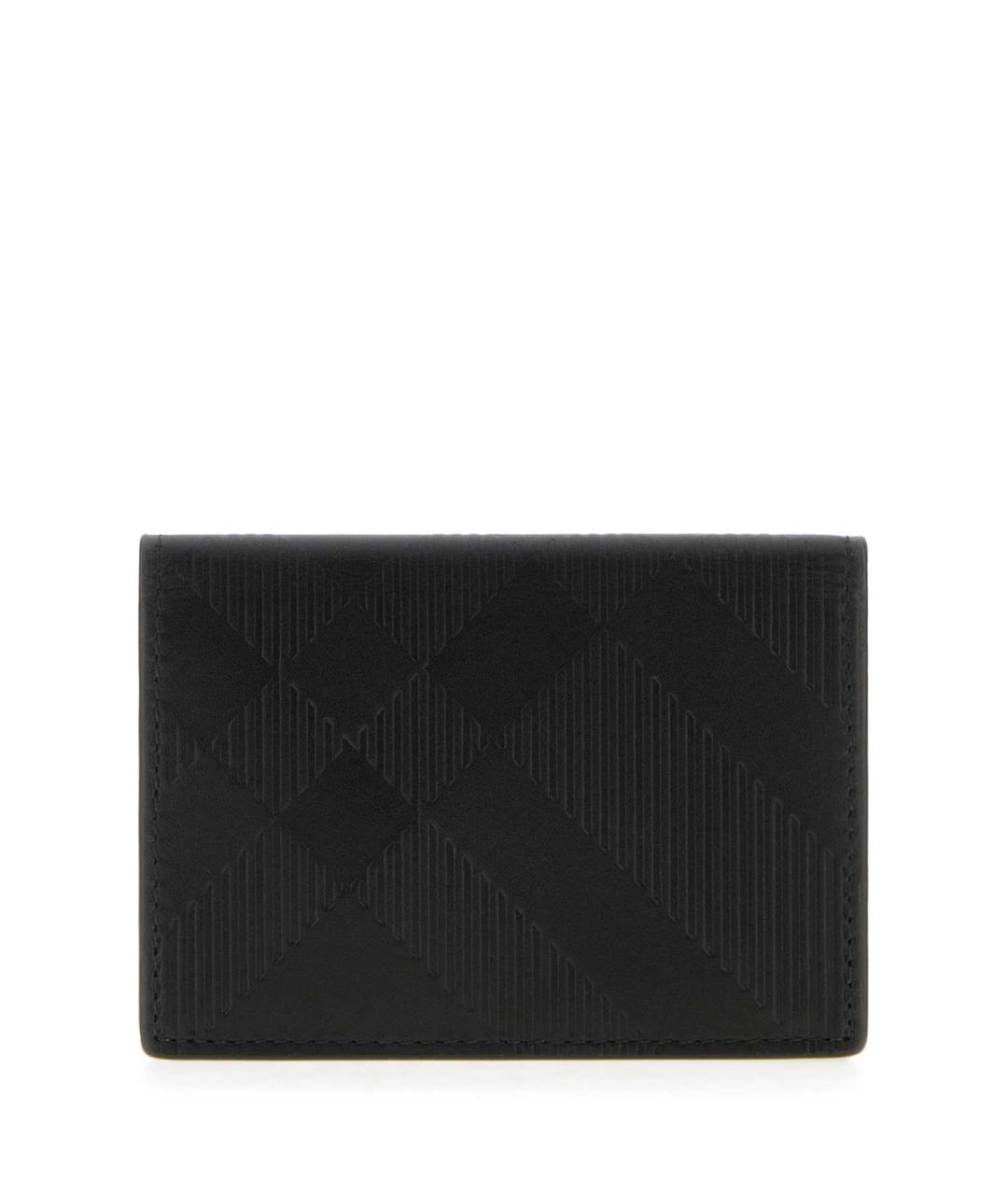 BURBERRY Черный кожаный кошелек, фото 1