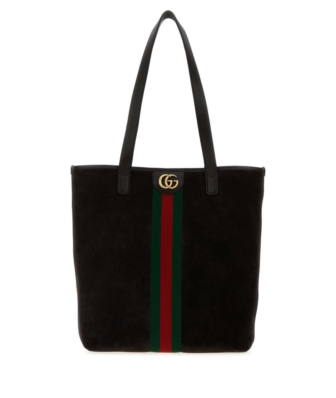 GUCCI Черная замшевая сумка тоут, фото 1