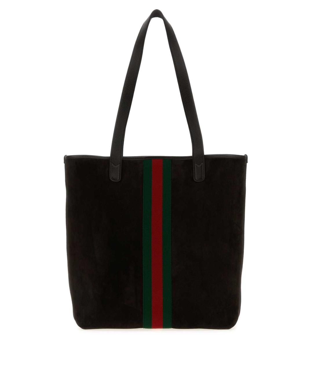 GUCCI Черная замшевая сумка тоут, фото 3