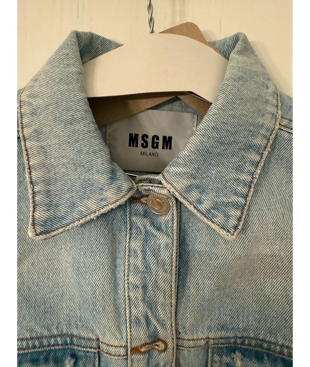 MSGM Голубой деним жакет/пиджак, фото 3