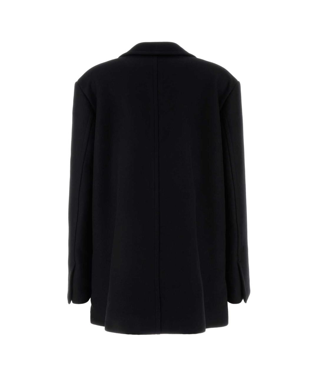 JIL SANDER Черное шерстяное пальто, фото 2