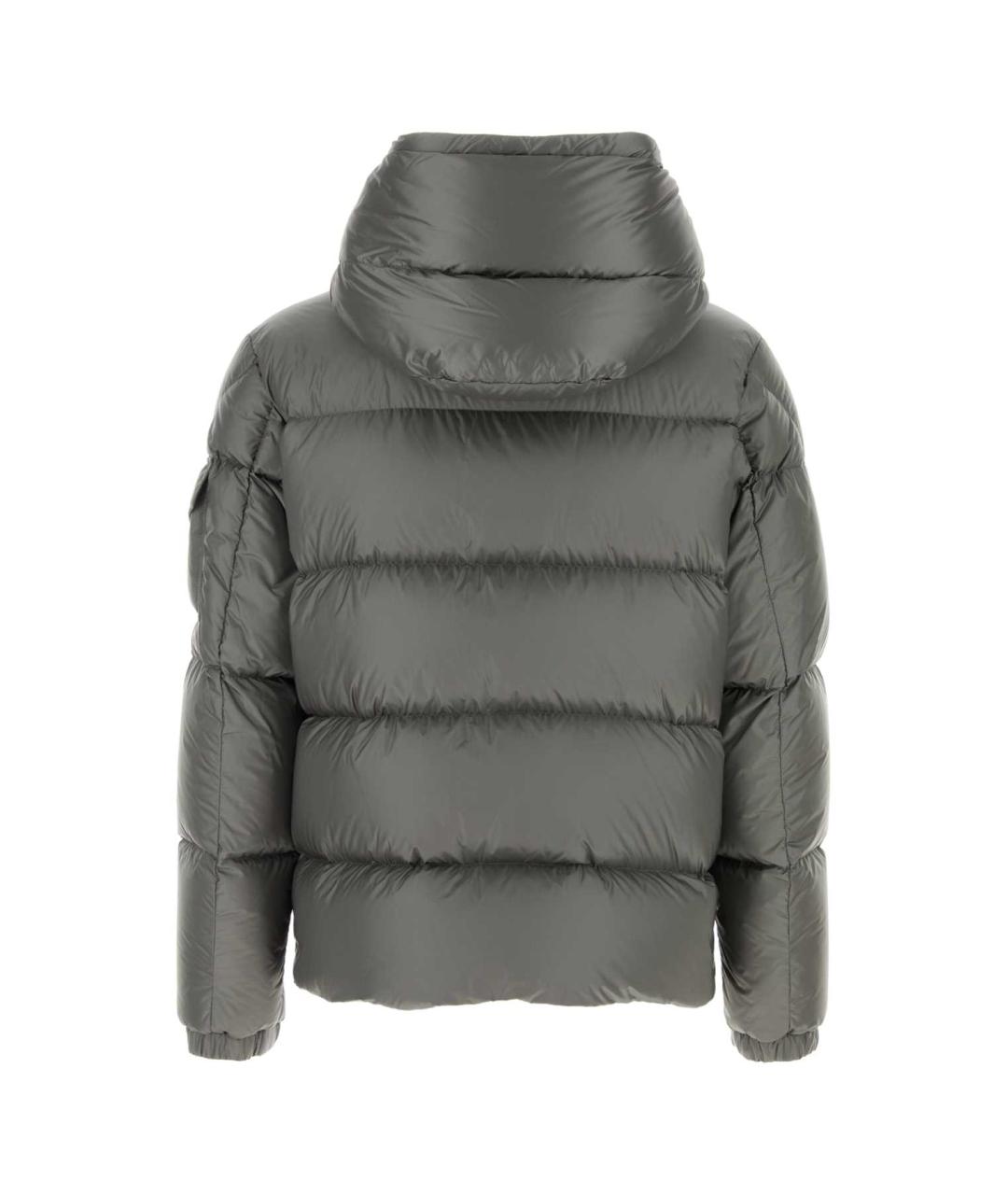 MONCLER Серый полиамидовый пуховик, фото 2