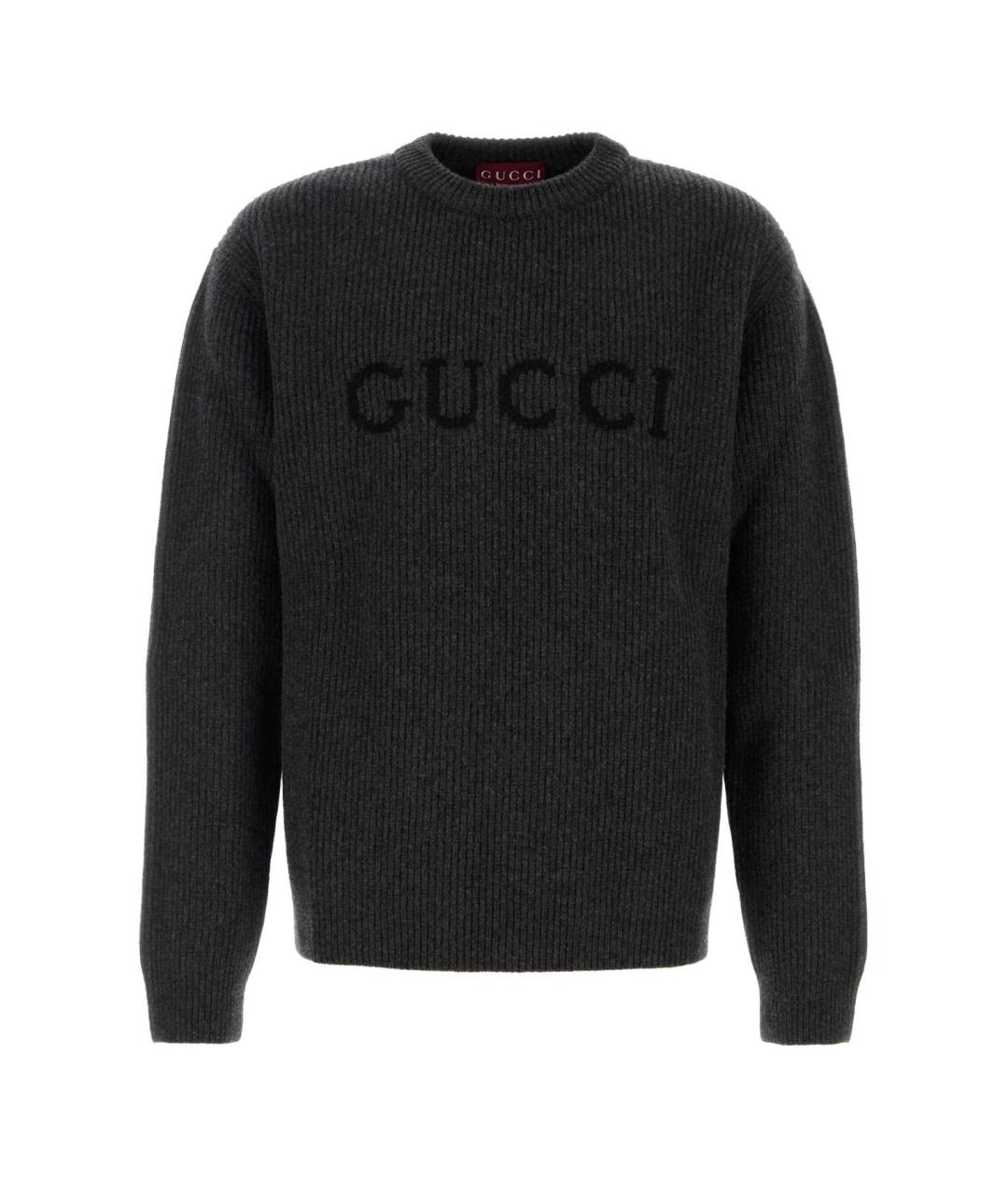 GUCCI Антрацитовый шерстяной джемпер / свитер, фото 1