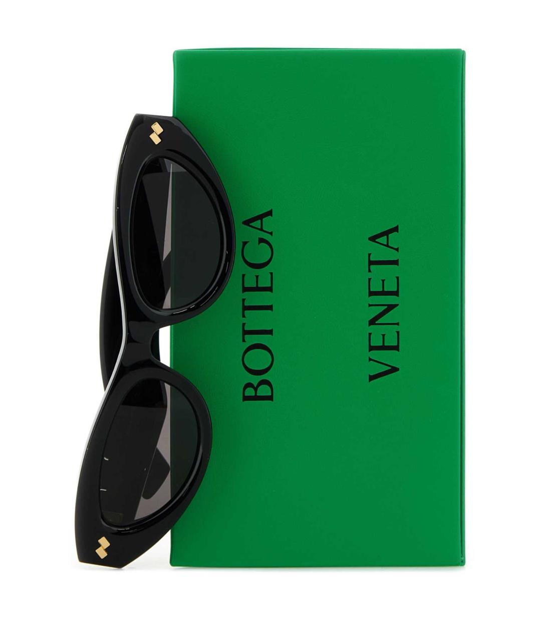 BOTTEGA VENETA Черные пластиковые солнцезащитные очки, фото 3