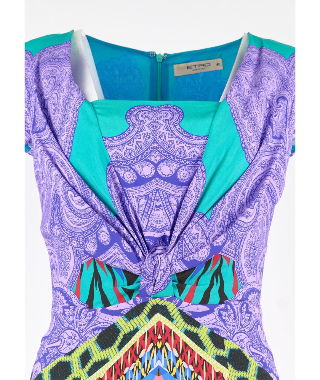 ETRO Мульти шелковое повседневное платье, фото 3