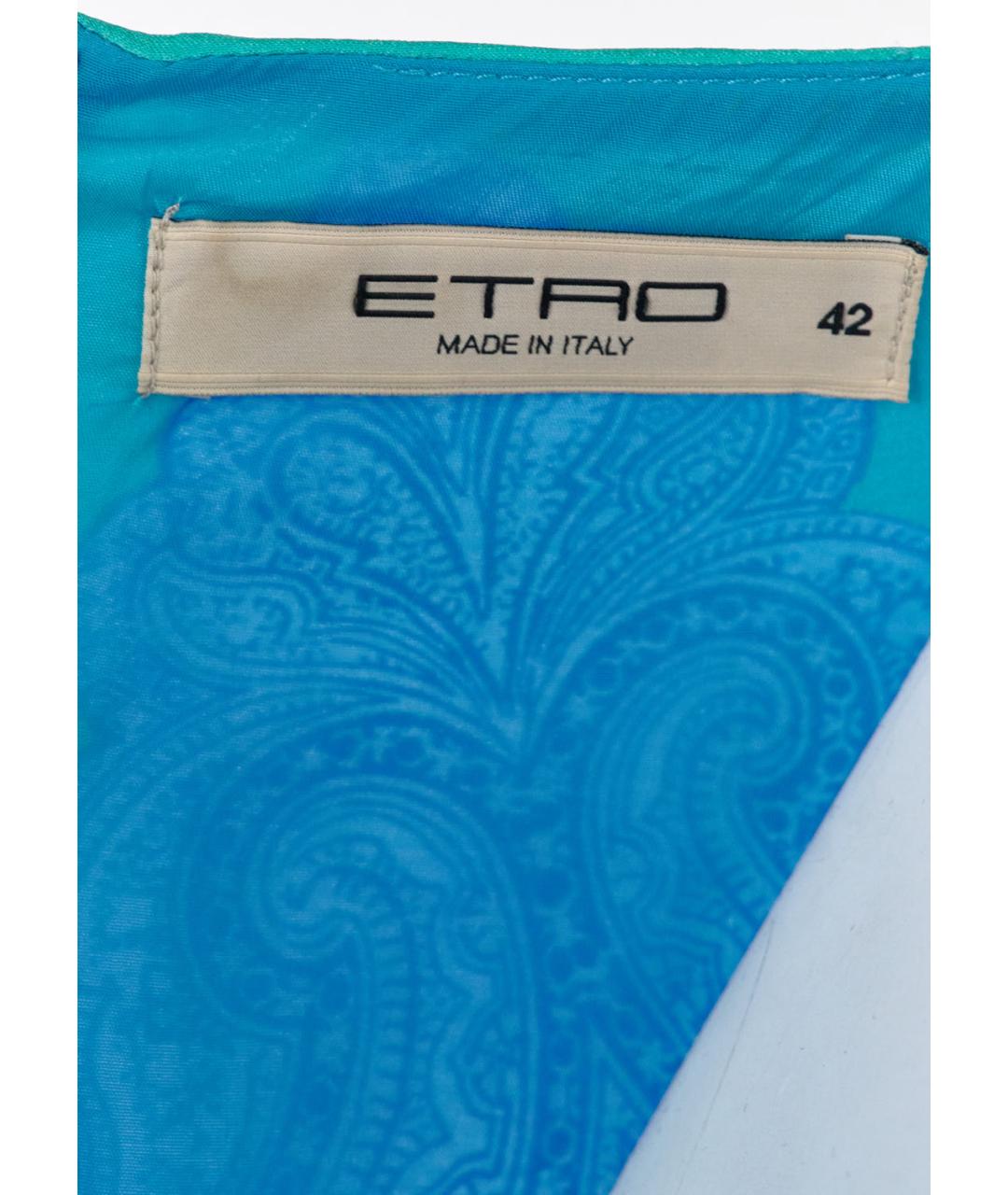 ETRO Мульти шелковое повседневное платье, фото 4