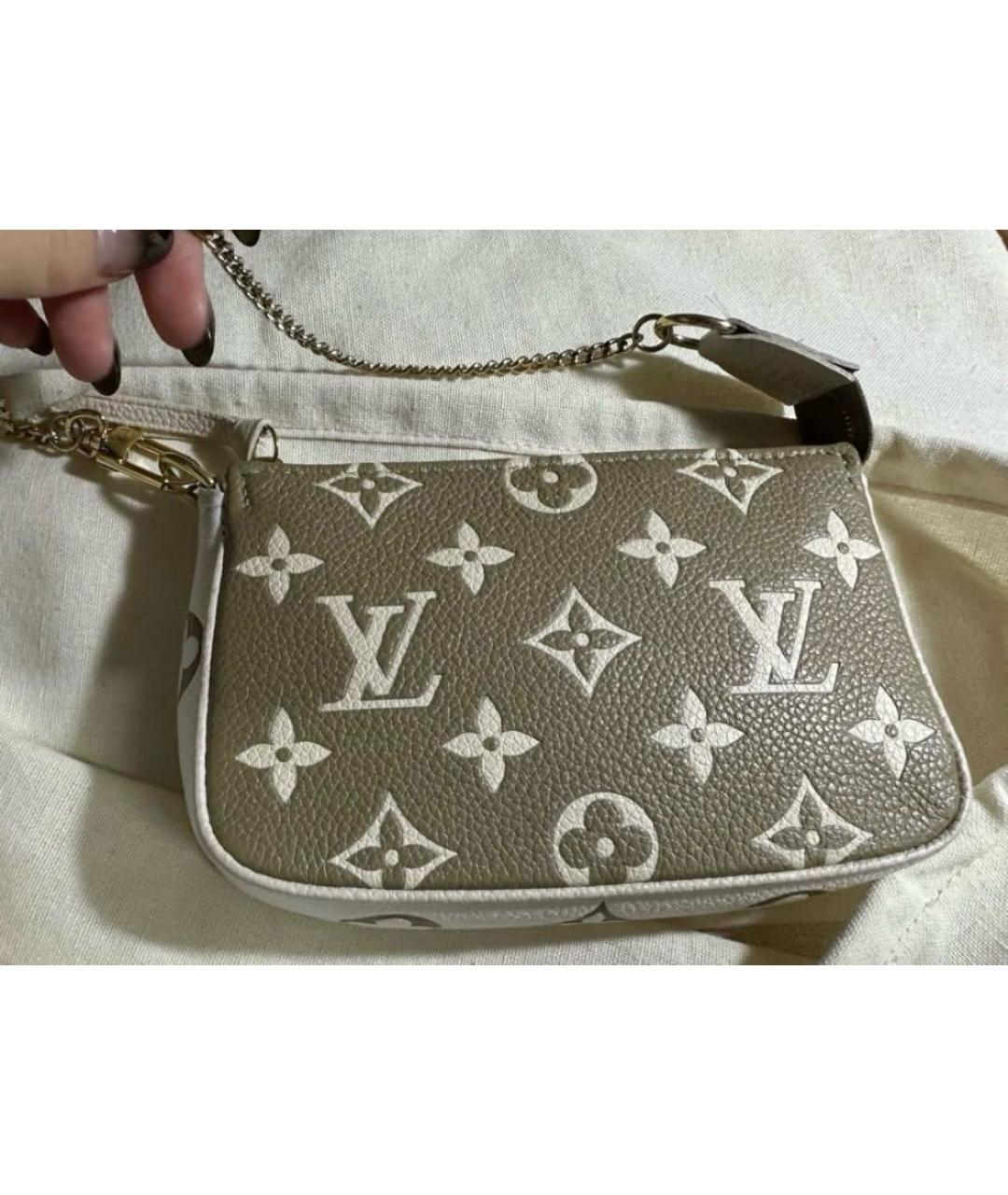 LOUIS VUITTON Зеленая кожаная сумка через плечо, фото 3
