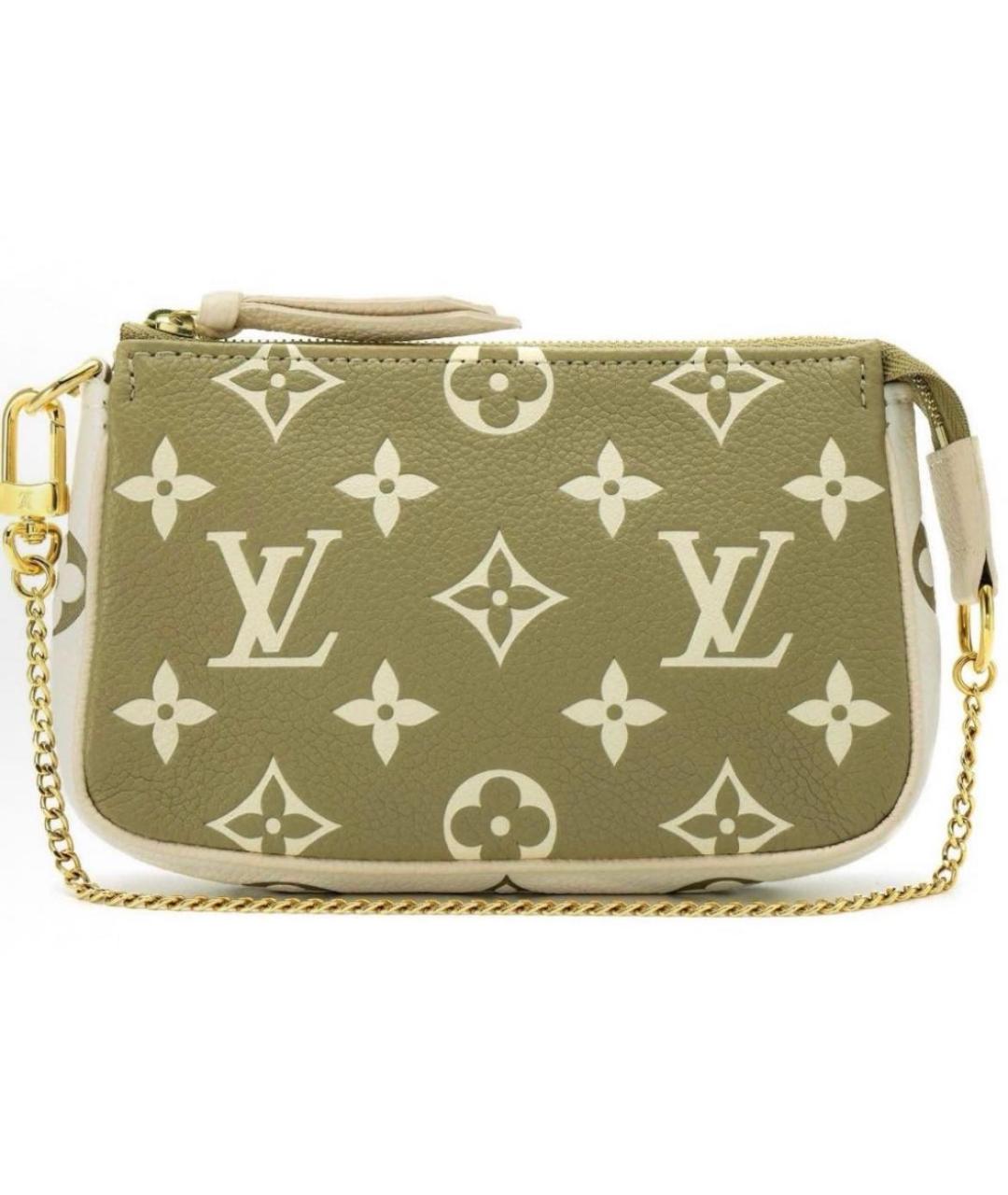 LOUIS VUITTON Зеленая кожаная сумка через плечо, фото 4