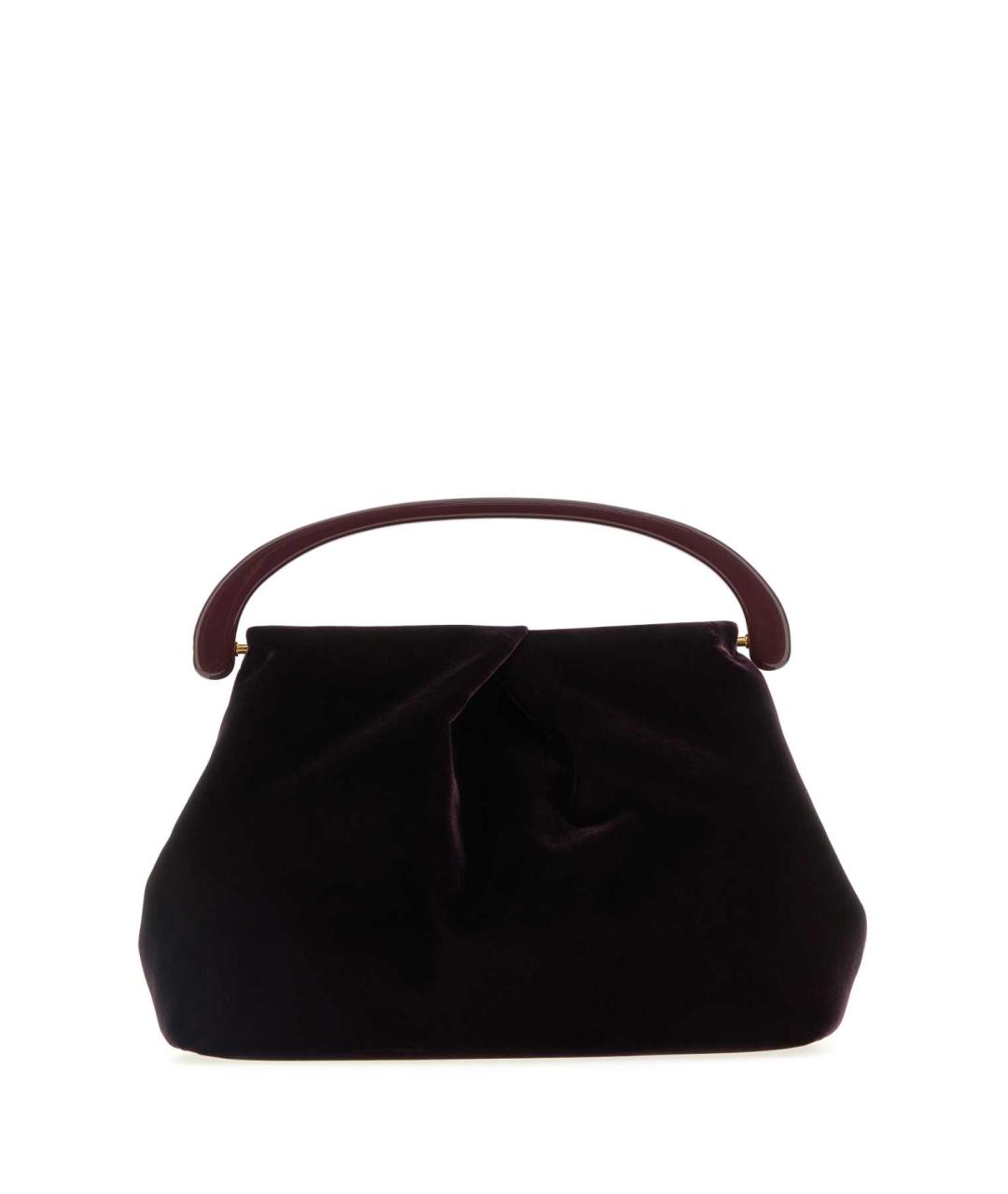 DRIES VAN NOTEN Фиолетовая бархатная сумка с короткими ручками, фото 1