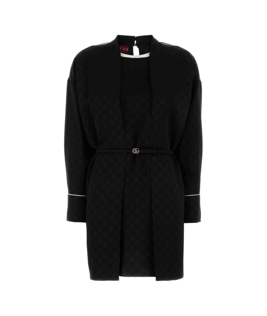 GUCCI Черное вискозное повседневное платье, фото 1