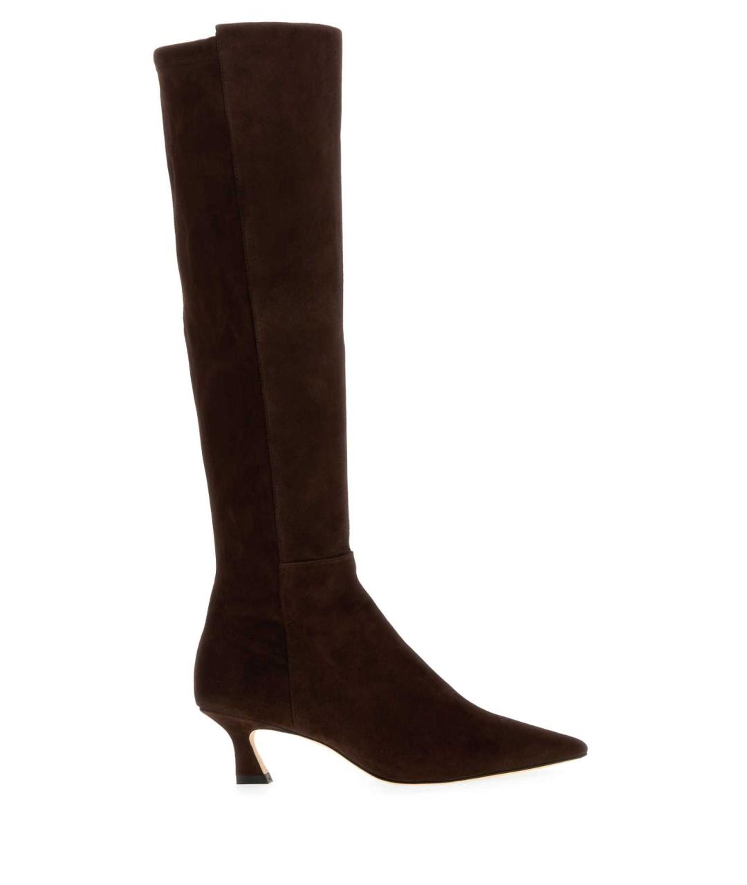 STUART WEITZMAN Коричневые замшевые сапоги, фото 1