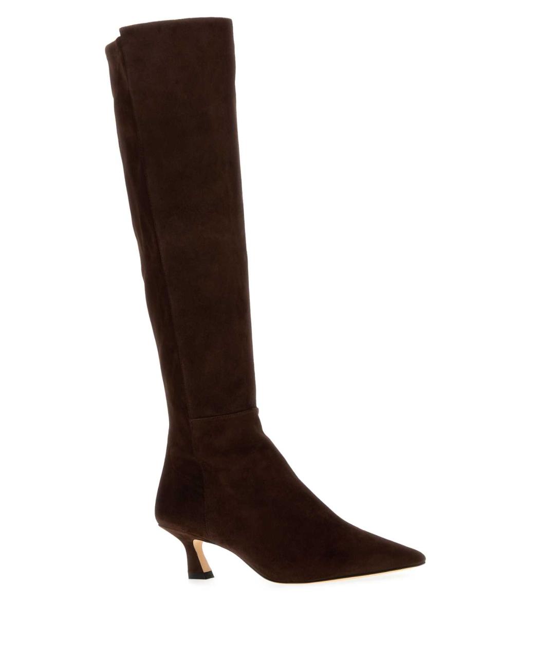 STUART WEITZMAN Коричневые замшевые сапоги, фото 2