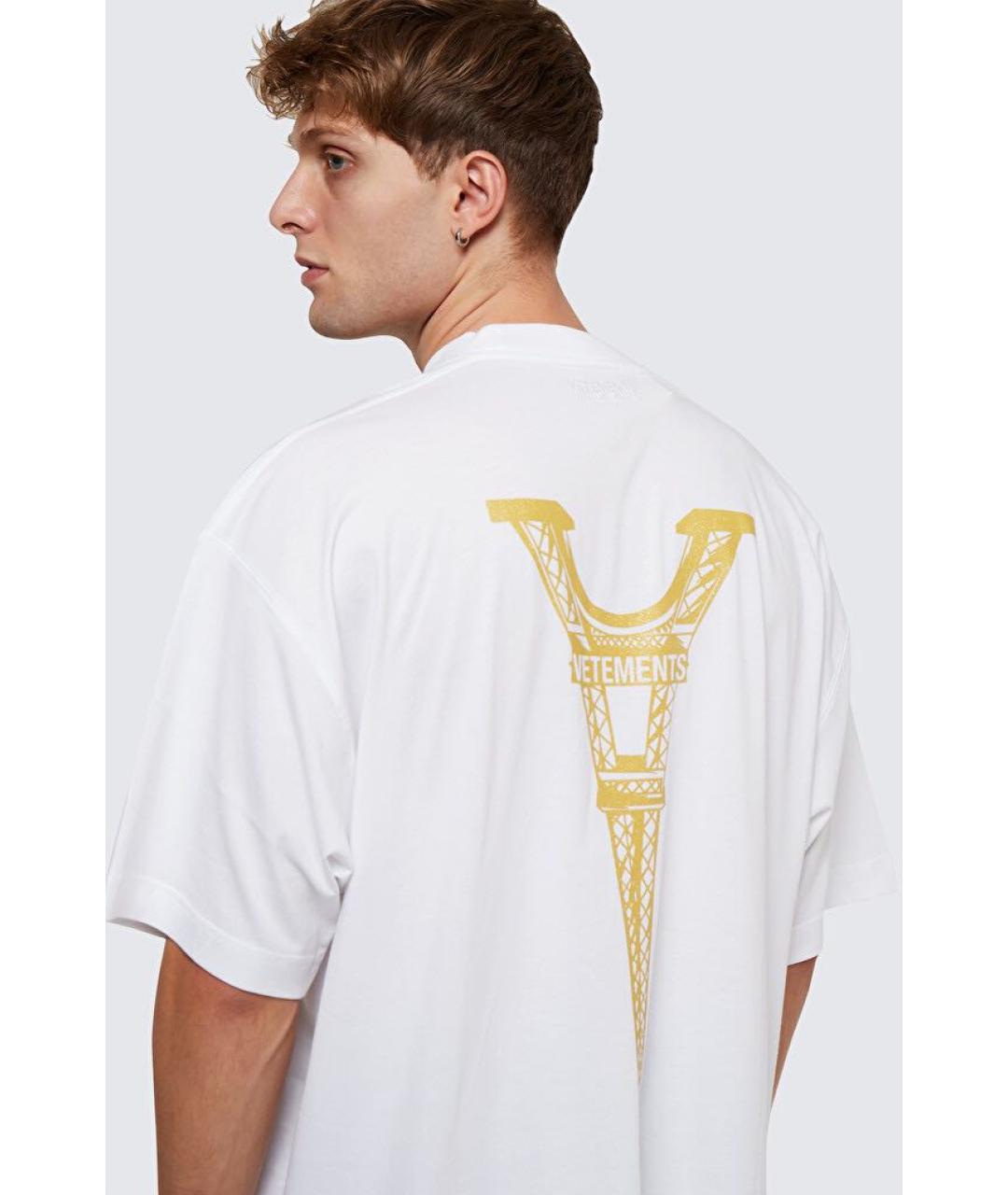 VETEMENTS Белая хлопковая футболка, фото 8