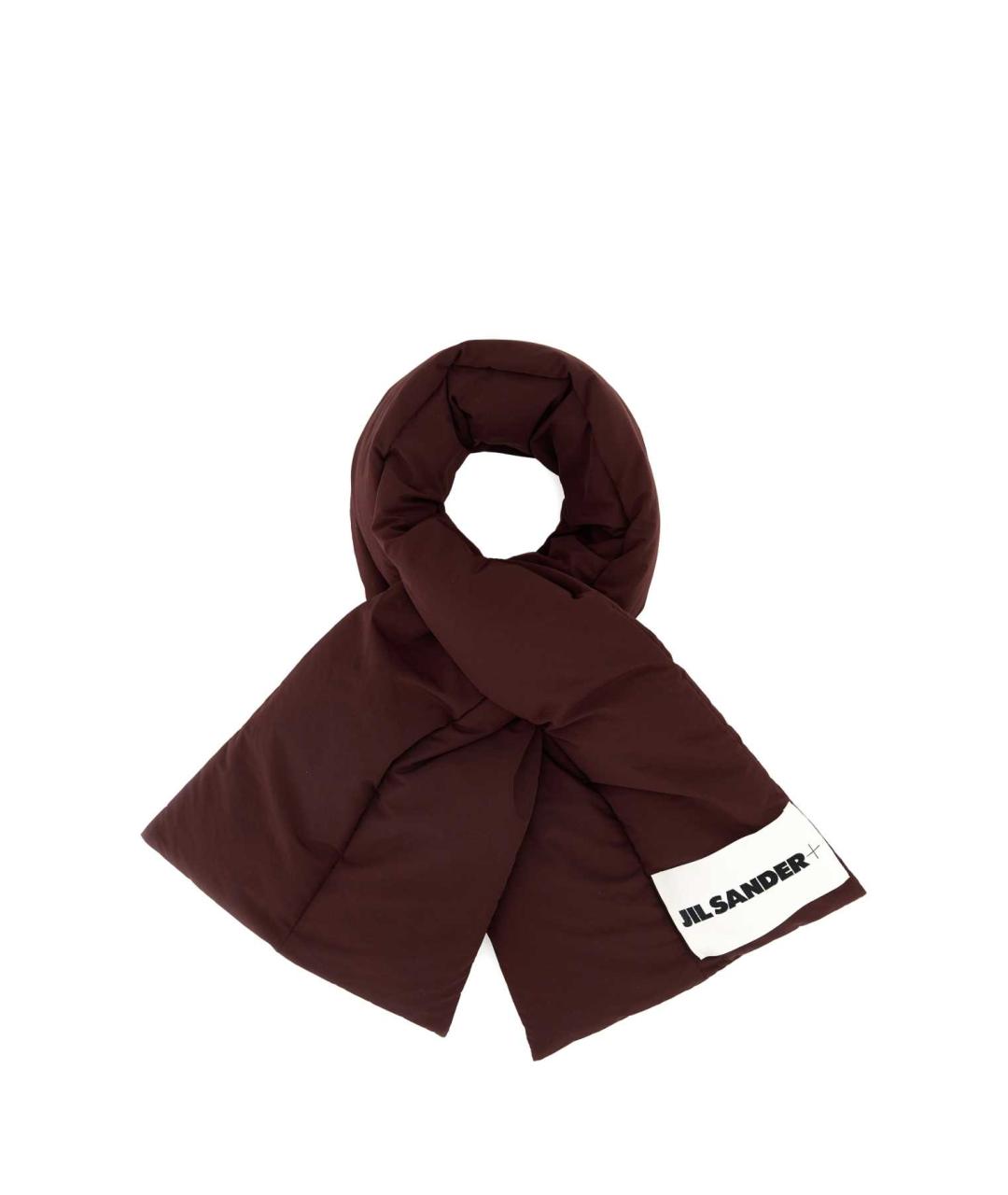 JIL SANDER Бордовый шарф, фото 1