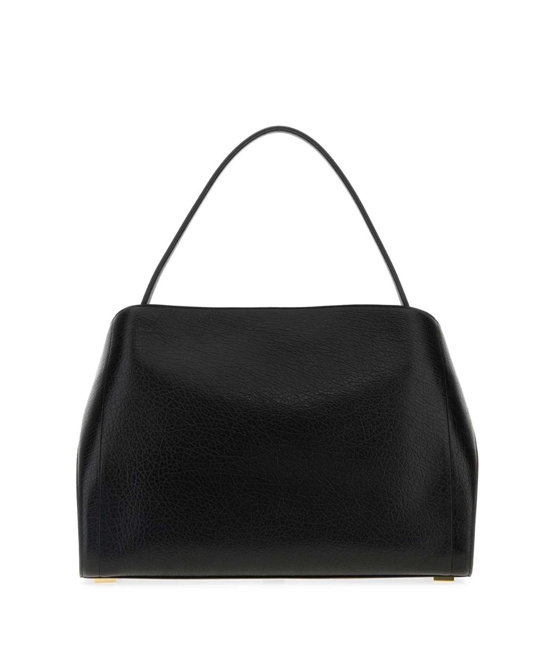 FERRAGAMO Черная кожаная сумка тоут, фото 3