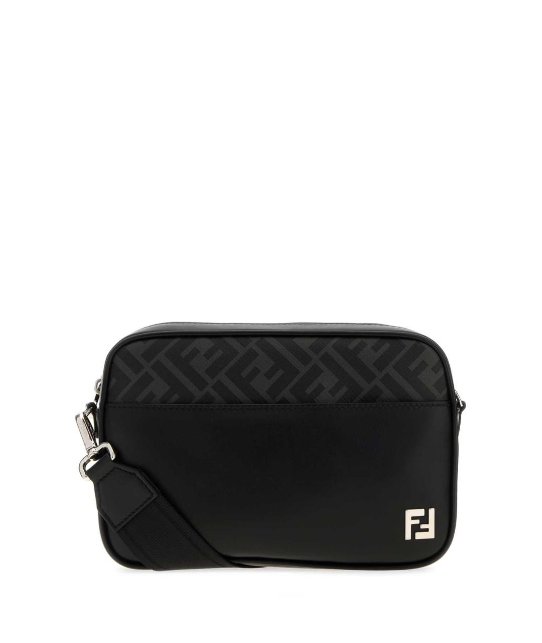 FENDI Черная кожаная сумка на плечо, фото 1