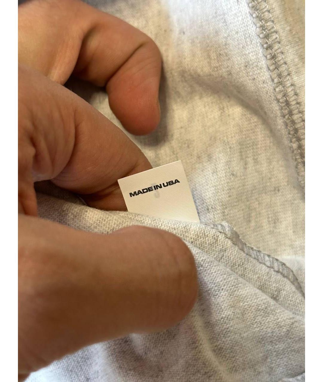 YEEZY Серая хлопковая футболка, фото 4