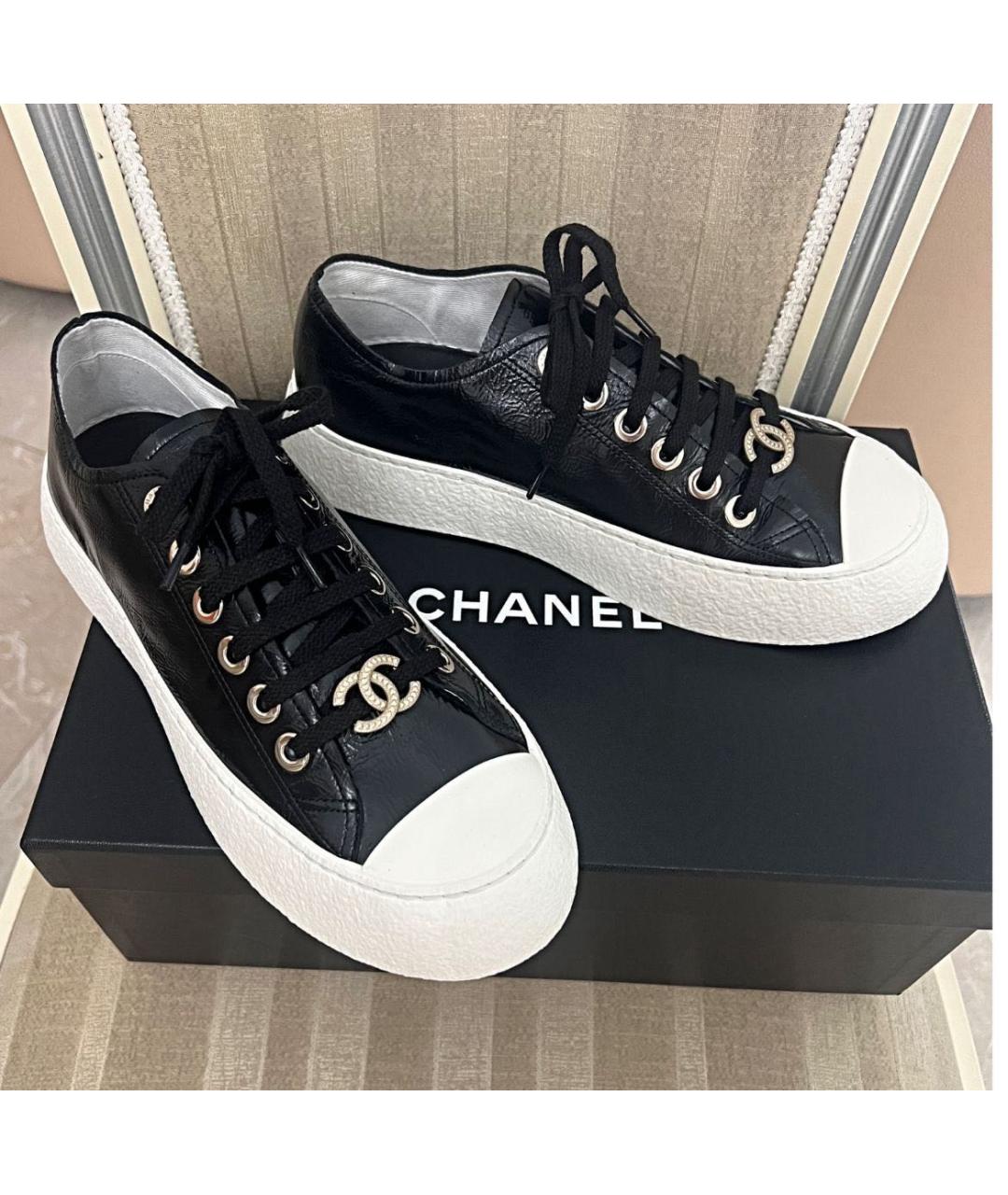 CHANEL Черные кеды, фото 2