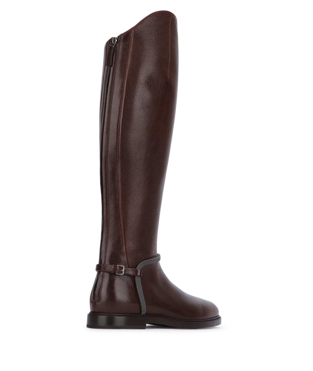 BRUNELLO CUCINELLI Бордовые сапоги, фото 3