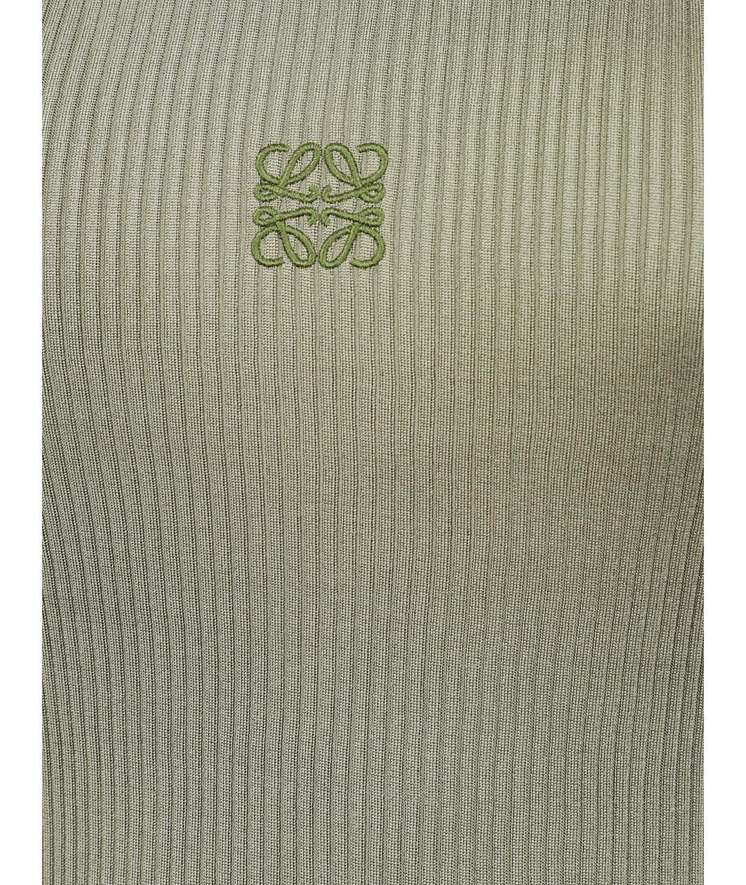 LOEWE Хаки полиэстеровая майка, фото 2