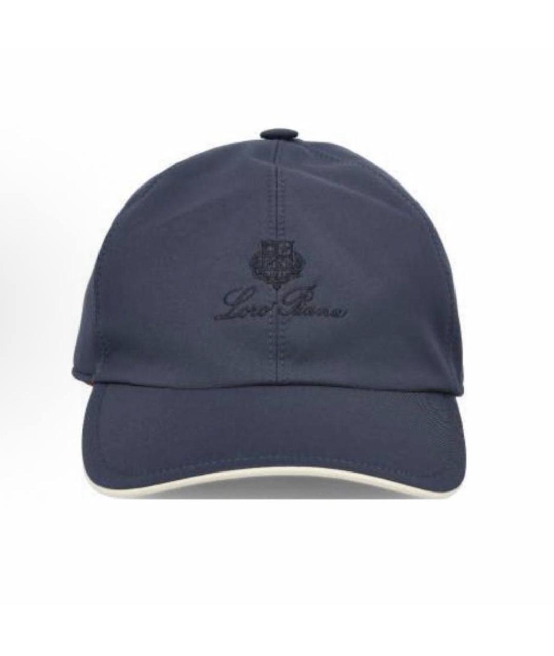LORO PIANA Темно-синяя хлопковая кепка/бейсболка, фото 3